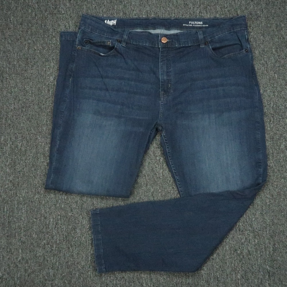 Mugsy‎ Jeans Mens 42x30 Blue Fultons Straight Stretch 5 Pocket
